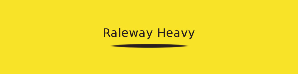 Font Raleway Heavy