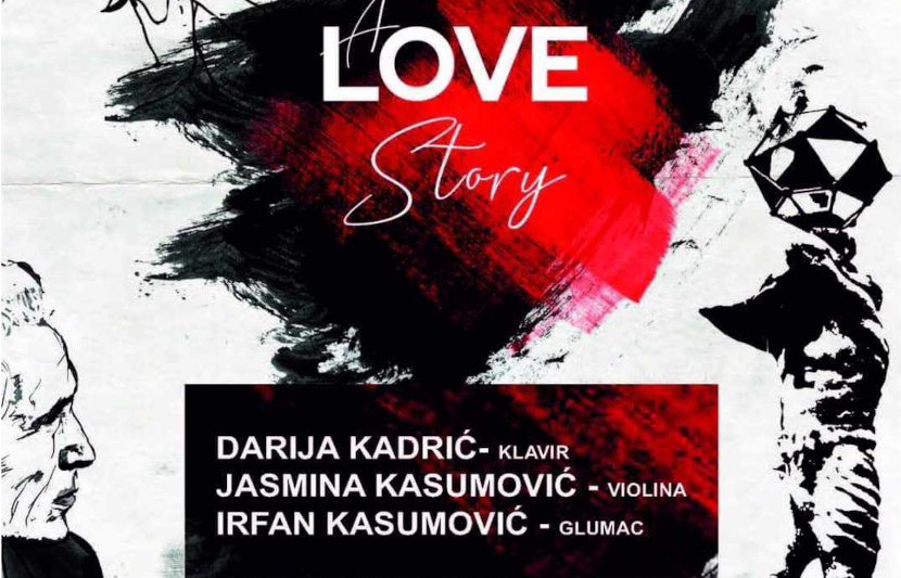 Plakat muzičko-poetskog performansa koji će se održati uMaglaju, Love story u Maglaju-Muzičko-poetski performans